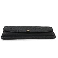 Louis Vuitton Black Dune Monogram Empreinte Emilie Wallet Wallet stamp