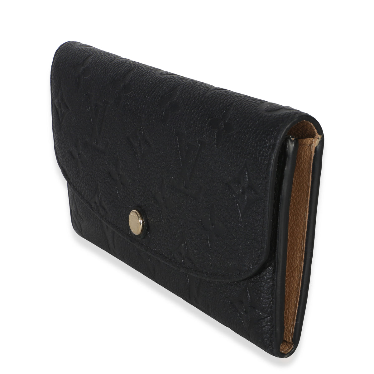 Louis Vuitton Black Dune Monogram Empreinte Emilie Wallet Wallet sv