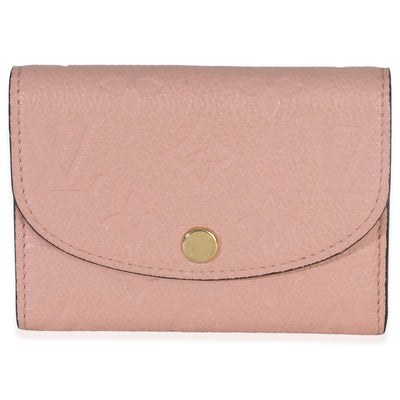 Louis Vuitton Rose Confetti Monogram Empreinte Rosalie Coin Purse Wallet fv