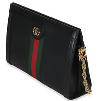 Gucci Black Calfskin GG Ophidia Small Web Chain Bag Handbag sv