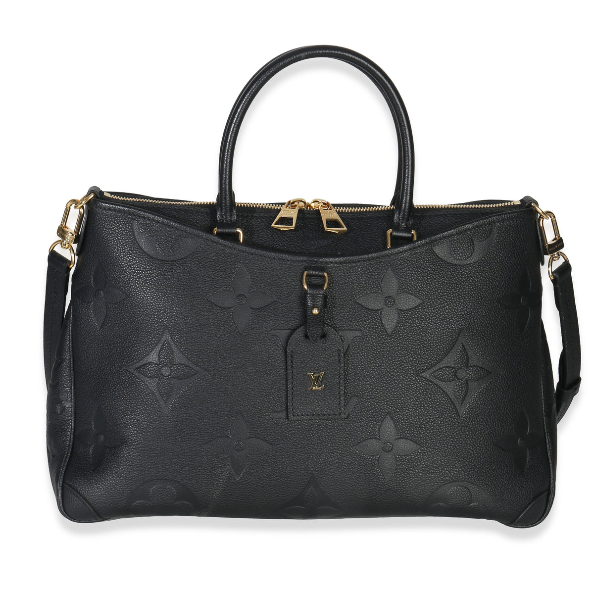 Louis Vuitton Black Monogram Empreinte Trianon MM Handbag fv