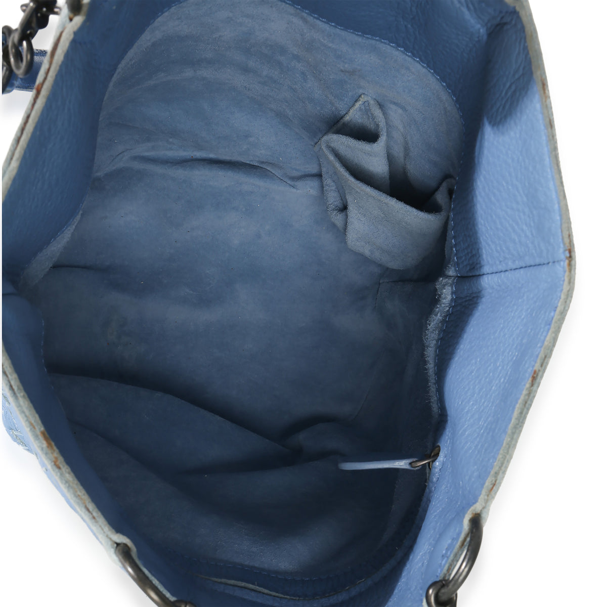 Bottega Veneta Blue Intrecciato Trimmed Cervo Small Bucket Bag Handbag av