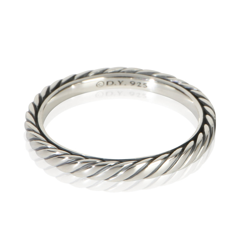 David Yurman Sterling Silver  Cable Ring fv
