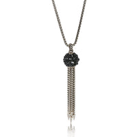 David Yurman Sterling Silver Hematite Berries Tassel Necklace fv