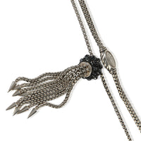 David Yurman Sterling Silver Hematite Berries Tassel Necklace sv