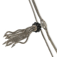 David Yurman Sterling Silver Hematite Berries Tassel Necklace sv