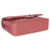 Chanel Pink Quilted Lambskin Medium Classic Double Flap Bag Handbag clasp