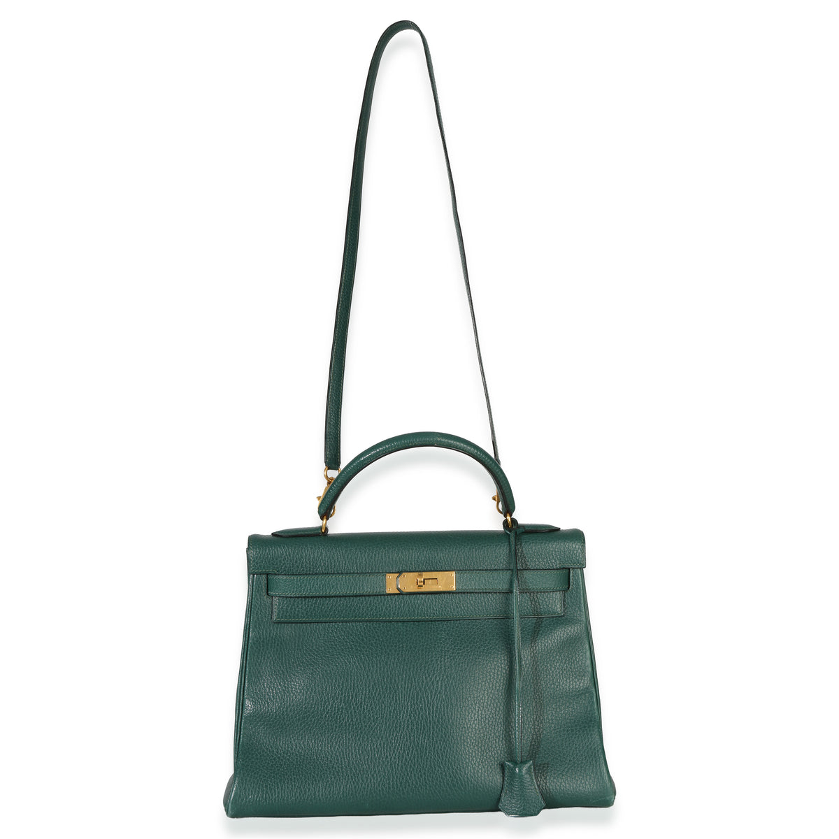 Hermès Vert Anglais Ardennes Kelly 28 GHW Handbag av