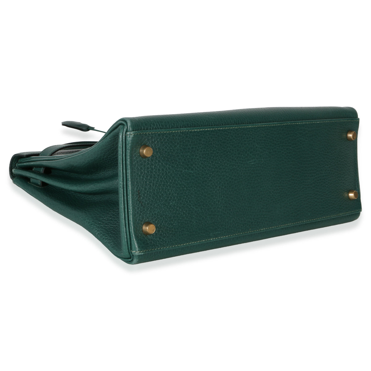 Hermès Vert Anglais Ardennes Kelly 28 GHW Handbag clasp