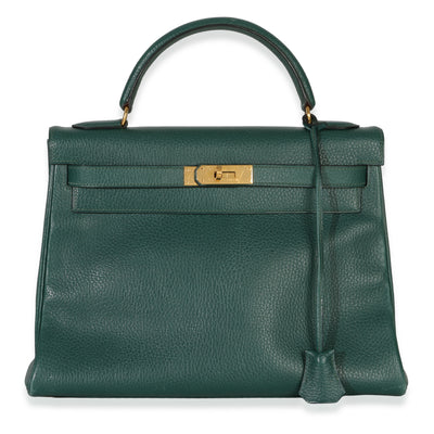 Hermès Vert Anglais Ardennes Kelly 28 GHW Handbag fv