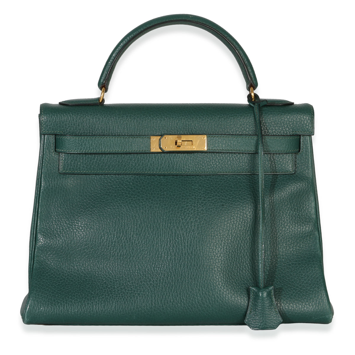 Hermès Vert Anglais Ardennes Kelly 28 GHW Handbag fv