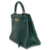 Hermès Vert Anglais Ardennes Kelly 28 GHW Handbag sv