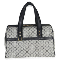 Louis Vuitton Navy Mini Lin Josephine GM Shoulder Bag Handbag bv