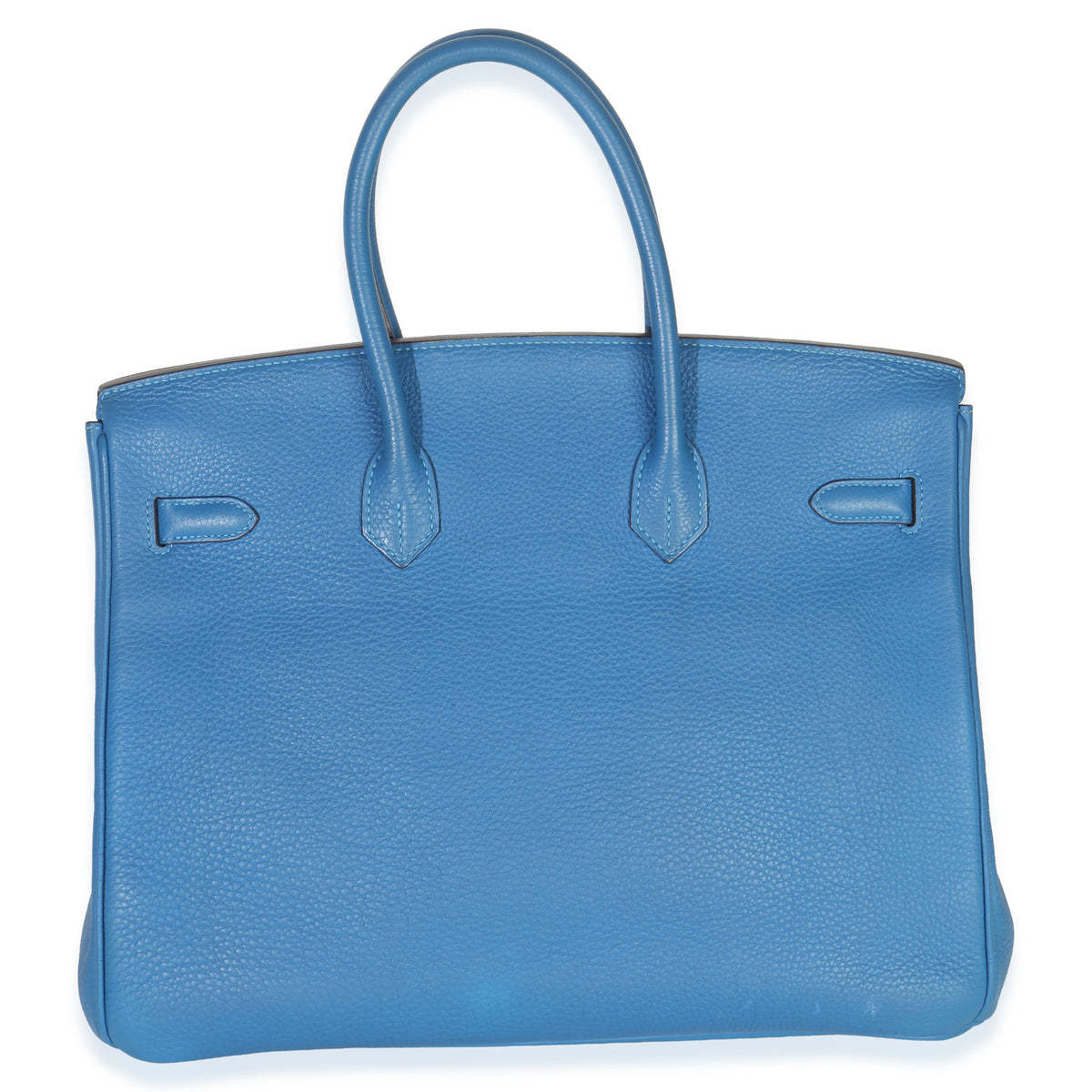Hermès Bleu Zellige Togo Birkin 35 PHW Handbag stamp