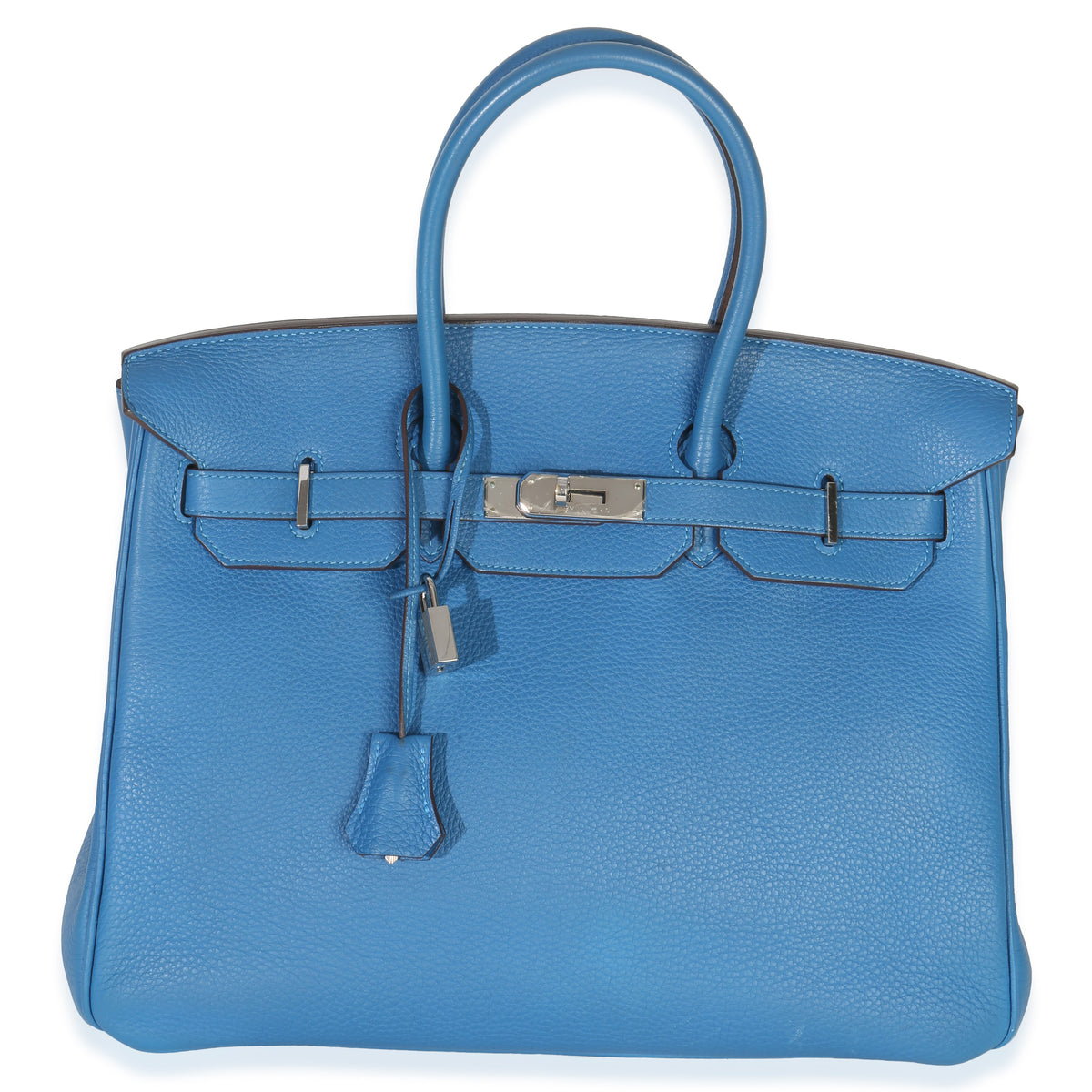 Hermès Bleu Zellige Togo Birkin 35 PHW Handbag sv