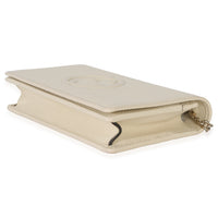 Gucci Cream Pebbled Calfskin Soho Wallet On Chain Handbag box