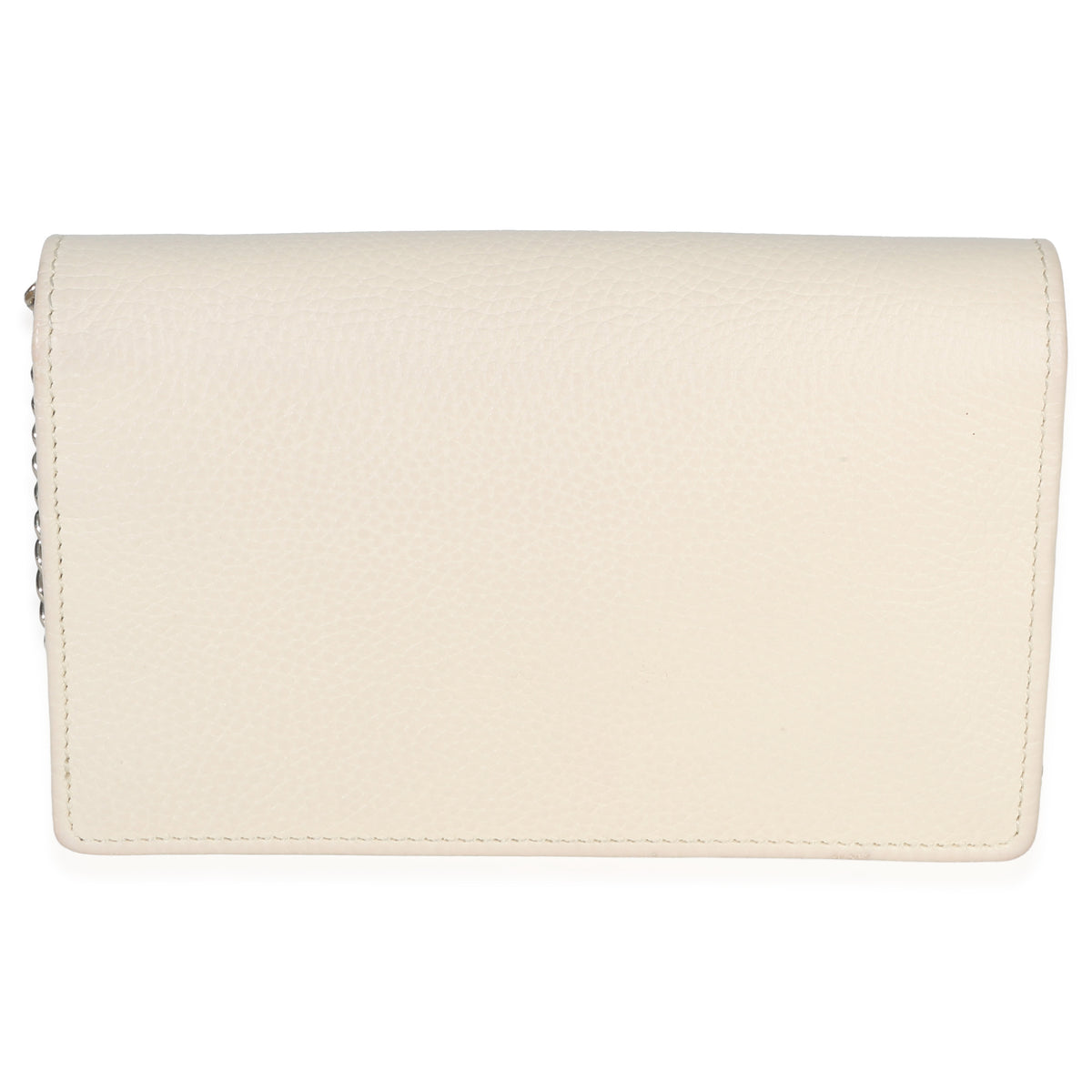 Gucci Cream Pebbled Calfskin Soho Wallet On Chain Handbag bv