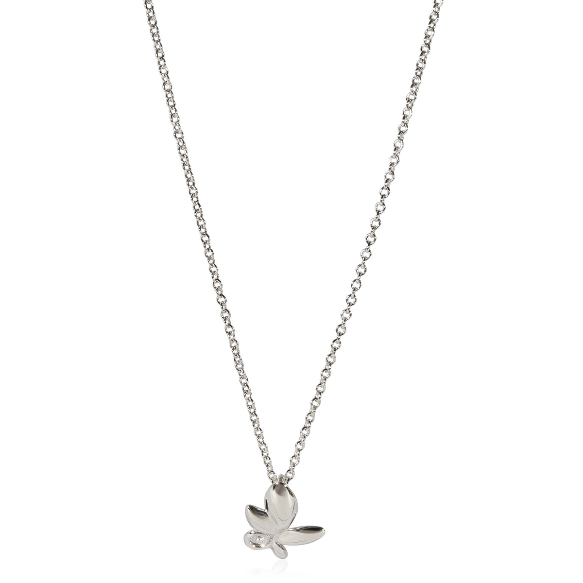 Tiffany & Co. Sterling Silver  Paloma Picasso Olive Leaf Pendant fv