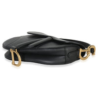 Christian Dior Black Grained Calfskin Mini Saddle Bag Handbag stamp