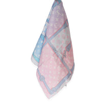 Louis Vuitton Pink Multicolor Silk Monogram Rising Confidential Square Scarf 2