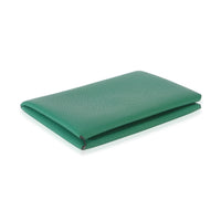 Hermès Vert Vertigo Epsom Calvi Card Holder 5