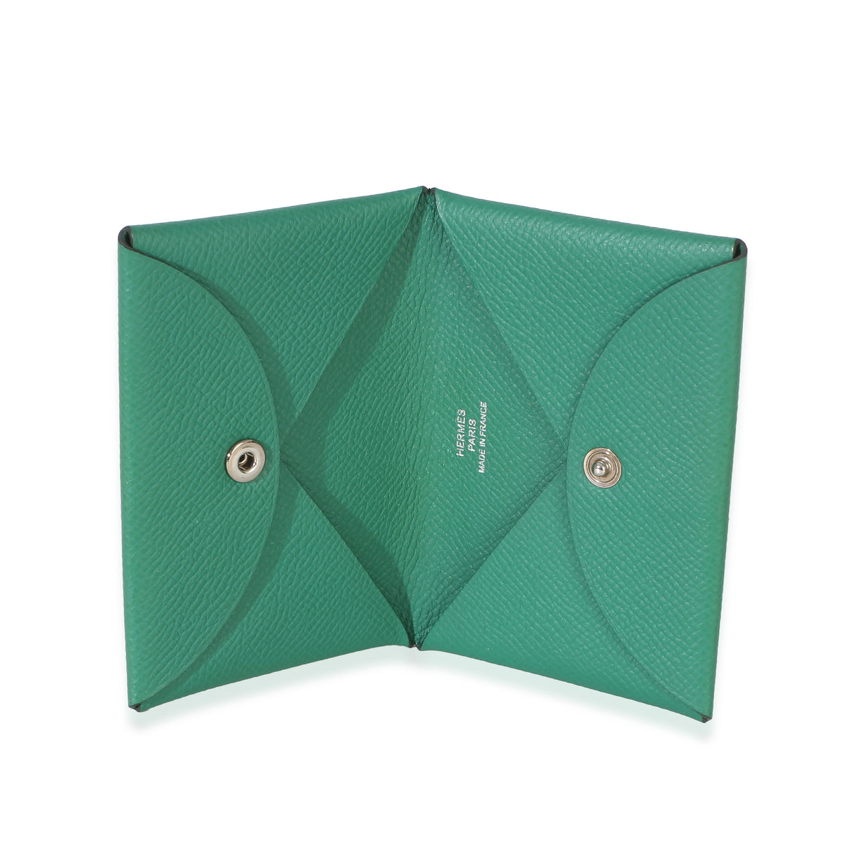 Hermès Vert Vertigo Epsom Calvi Card Holder 7