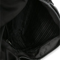 Prada Black Nylon Saffiano Logo Buckle Messenger Bag Handbag ad1