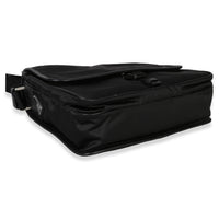 Prada Black Nylon Saffiano Logo Buckle Messenger Bag Handbag clasp