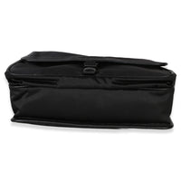Prada Black Nylon Saffiano Logo Buckle Messenger Bag Handbag stamp