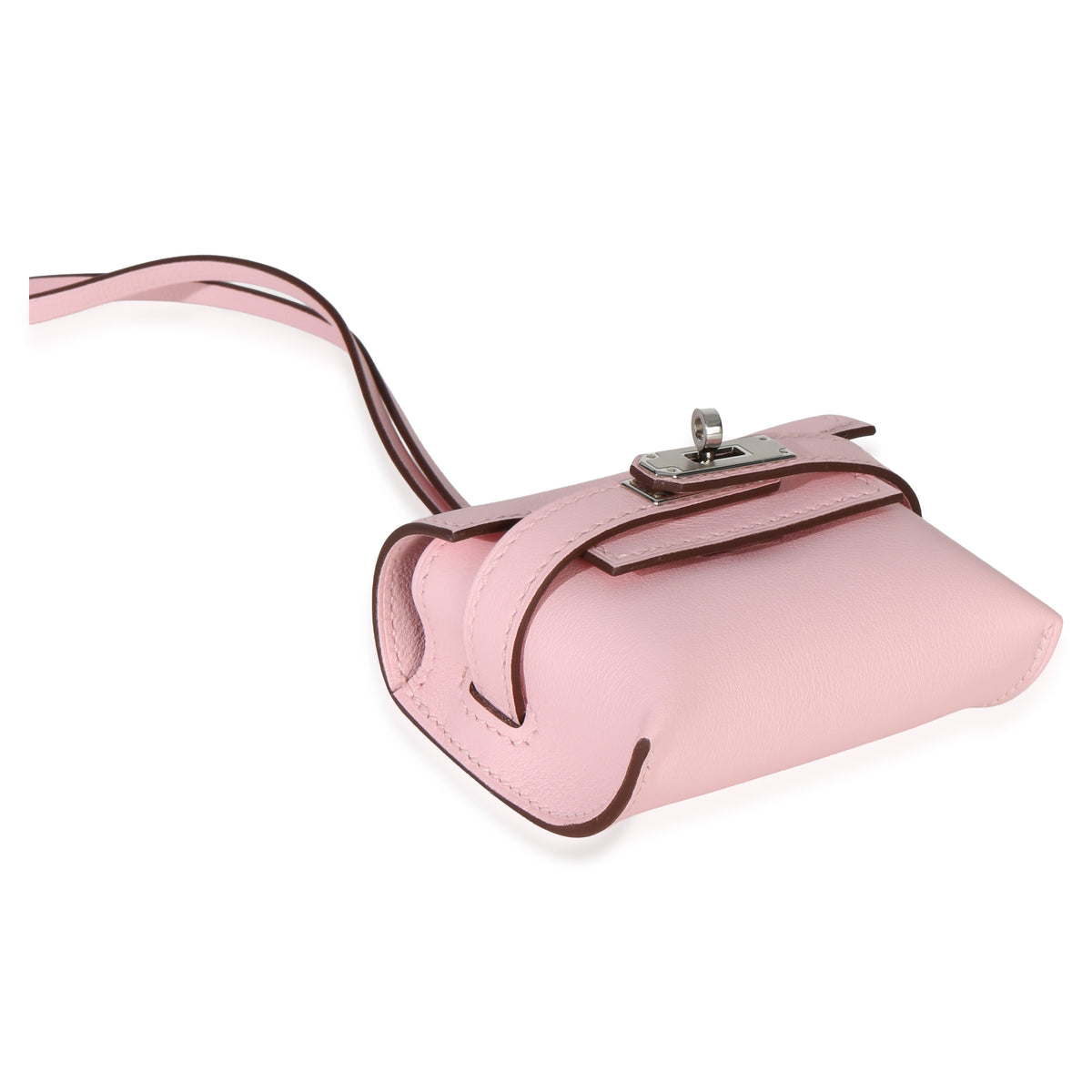 Hermès Rose Sakura Swift Kelly Festival Charm av