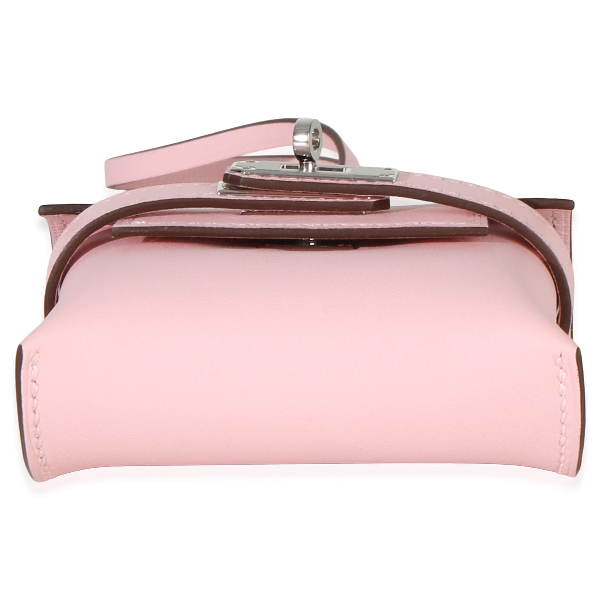 Hermès Rose Sakura Swift Kelly Festival Charm stamp