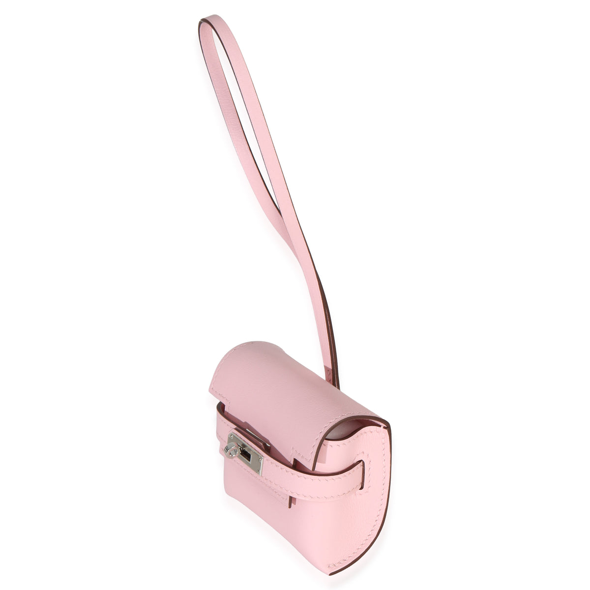 Hermès Rose Sakura Swift Kelly Festival Charm sv