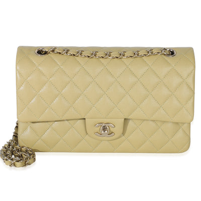 Chanel Olive Quilted Caviar Medium Classic Double Flap Handbag id