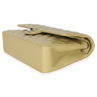 Chanel Olive Quilted Caviar Medium Classic Double Flap Handbag Handbag box