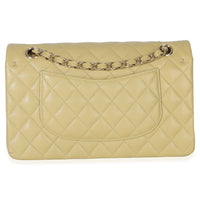 Chanel Olive Quilted Caviar Medium Classic Double Flap Handbag Handbag bv