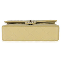 Chanel Olive Quilted Caviar Medium Classic Double Flap Handbag Handbag stamp