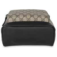 Gucci Black Beige GG Supreme Canvas Eden Small Backpack Handbag box