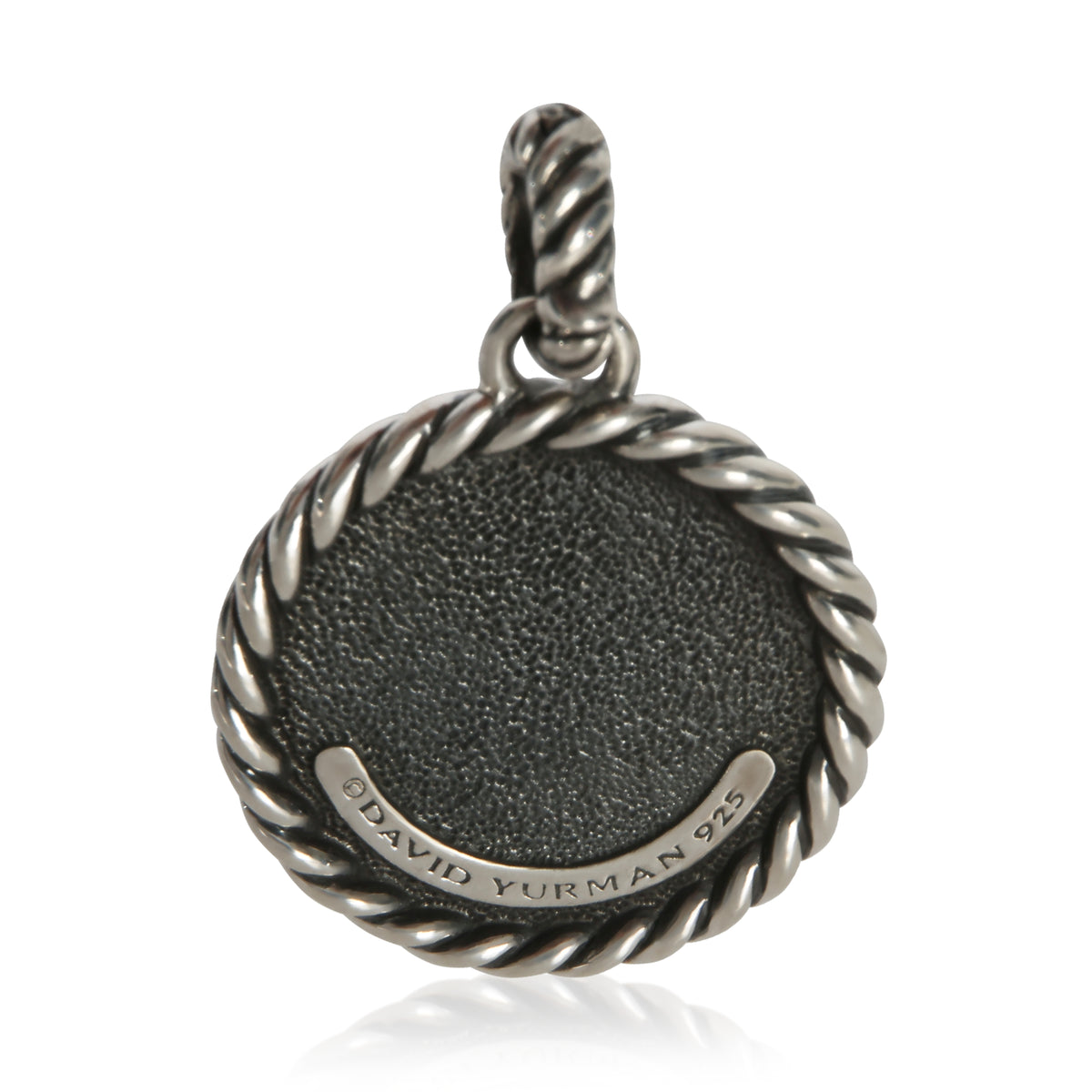 David Yurman Sterling Silver  Large Initial T Pendant pv
