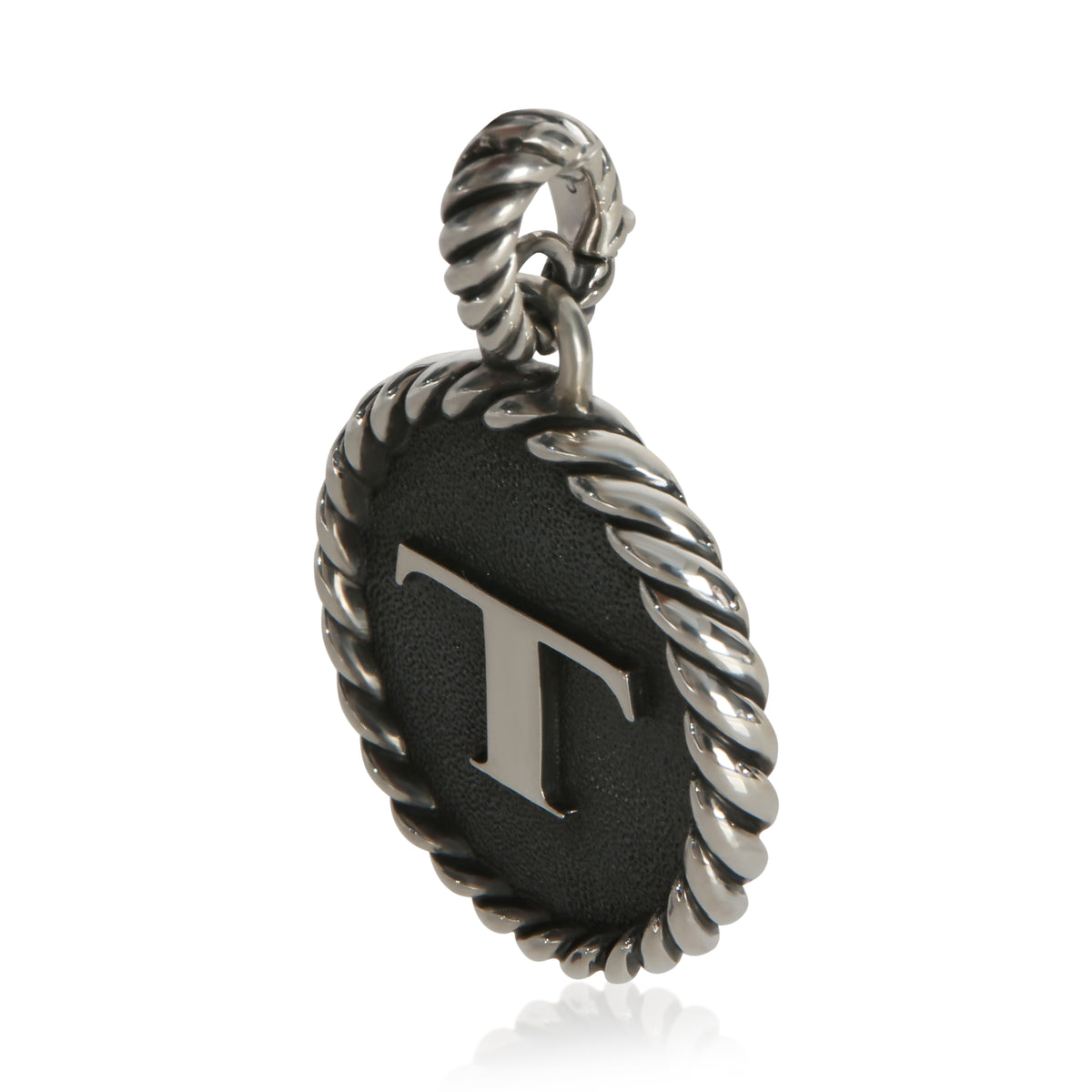 David Yurman Sterling Silver  Large Initial T Pendant sv