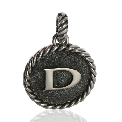 David Yurman Sterling Silver  Large Initial D Pendant fv