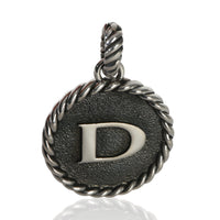David Yurman Sterling Silver  Large Initial D Pendant fv