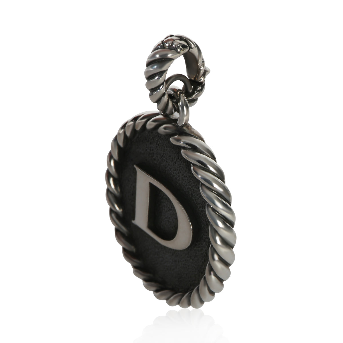 David Yurman Sterling Silver  Large Initial D Pendant sv