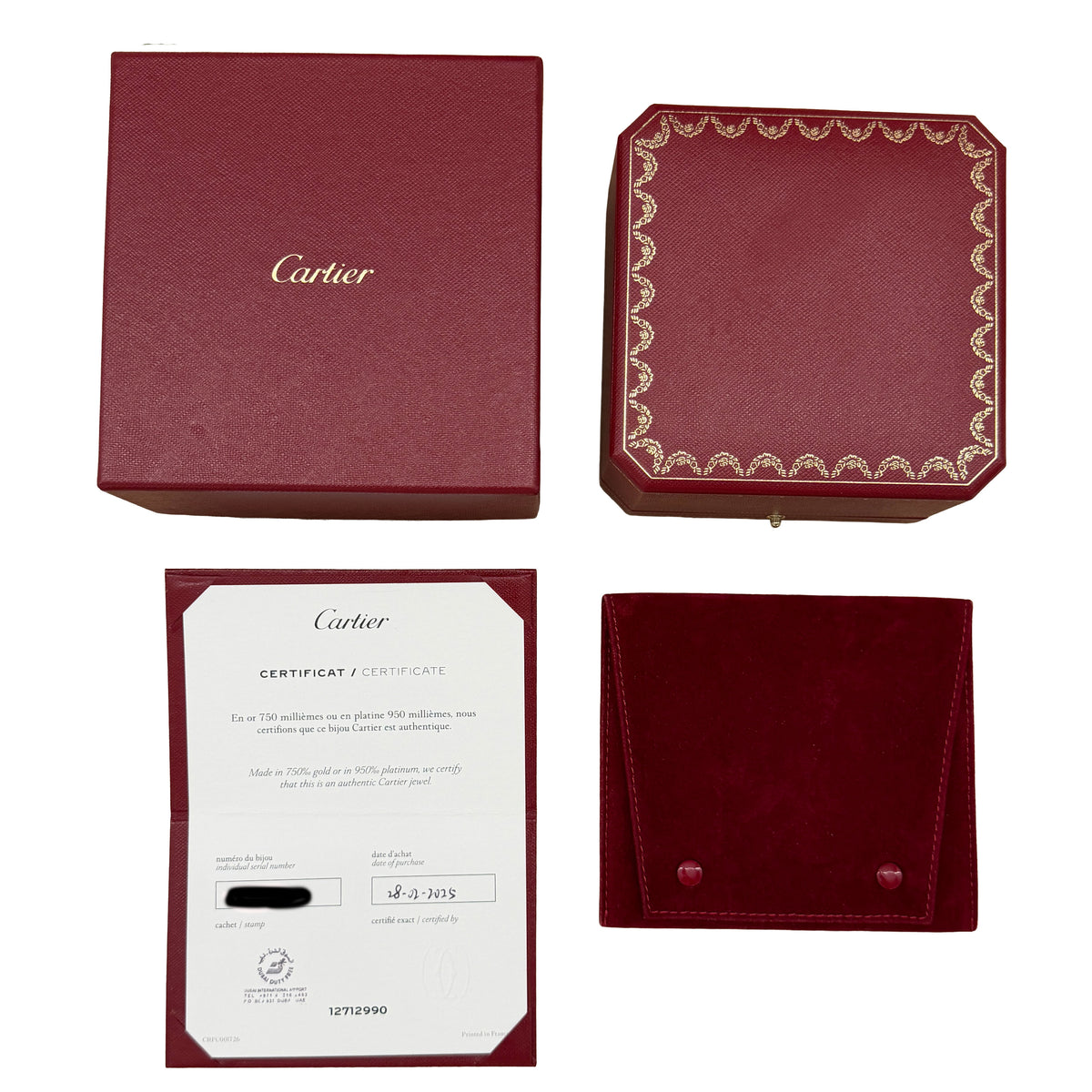 Cartier Yellow Gold Diamond Brushed Finished Love Bracelet box