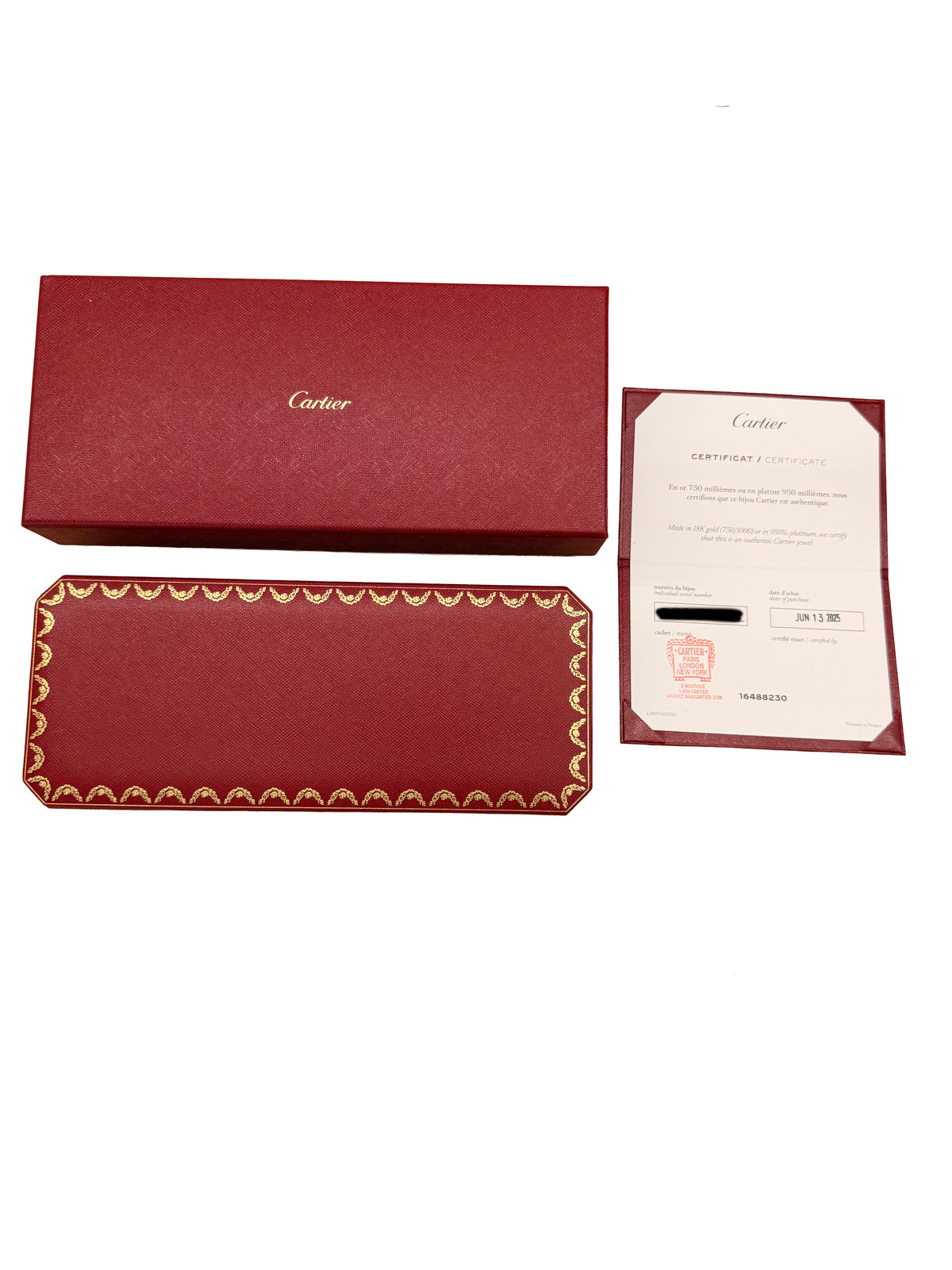 Cartier Yellow Gold  Love Bracelet box