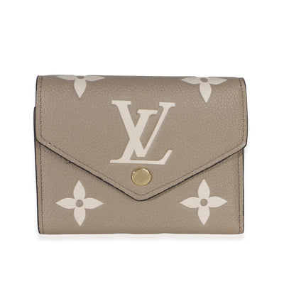 Louis Vuitton Tourterelle Creme Giant Monogram Empreinte Victorine Wallet Wallet id