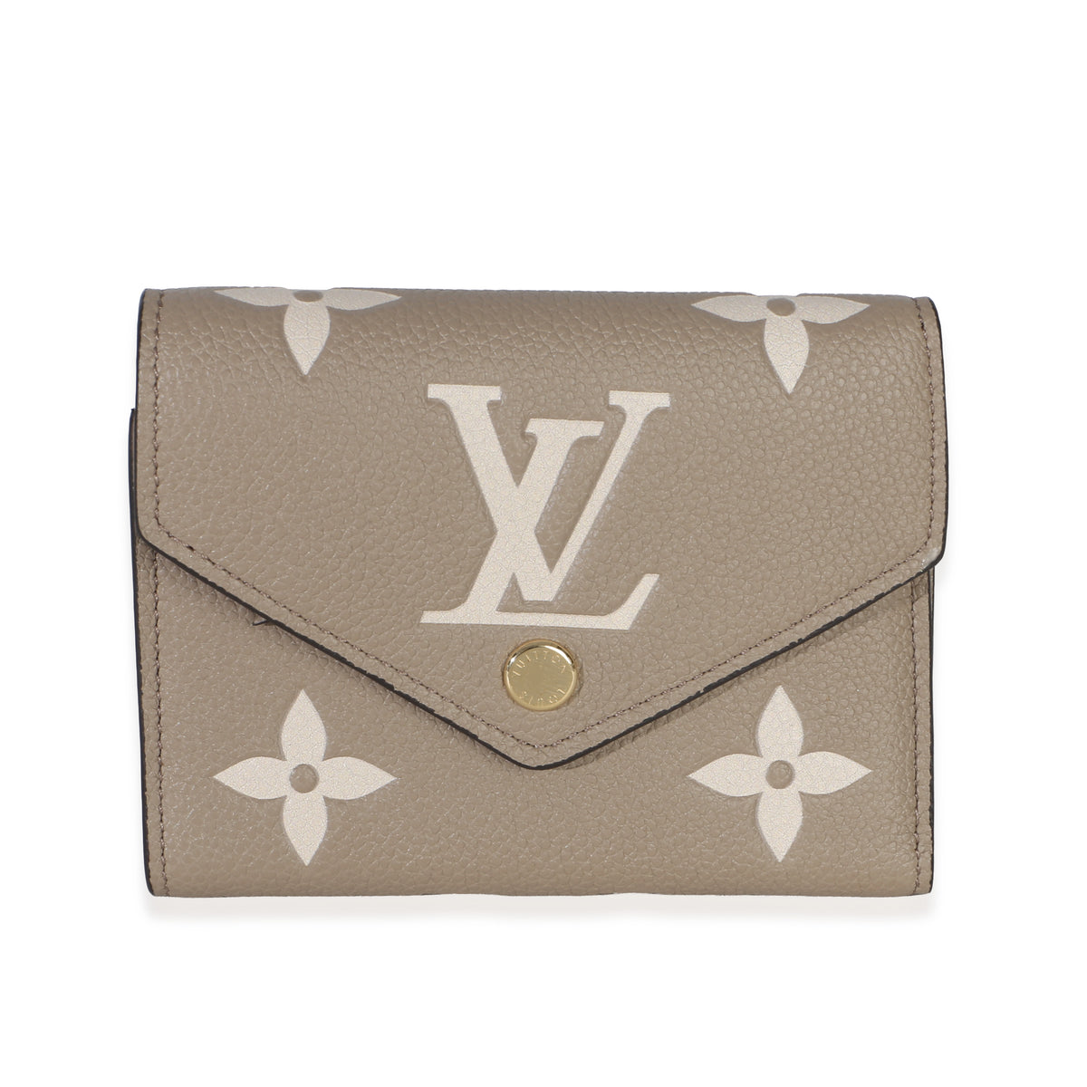 Louis Vuitton Tourterelle Creme Giant Monogram Empreinte Victorine Wallet Wallet id