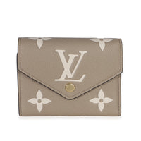Louis Vuitton Tourterelle Creme Giant Monogram Empreinte Victorine Wallet Wallet id
