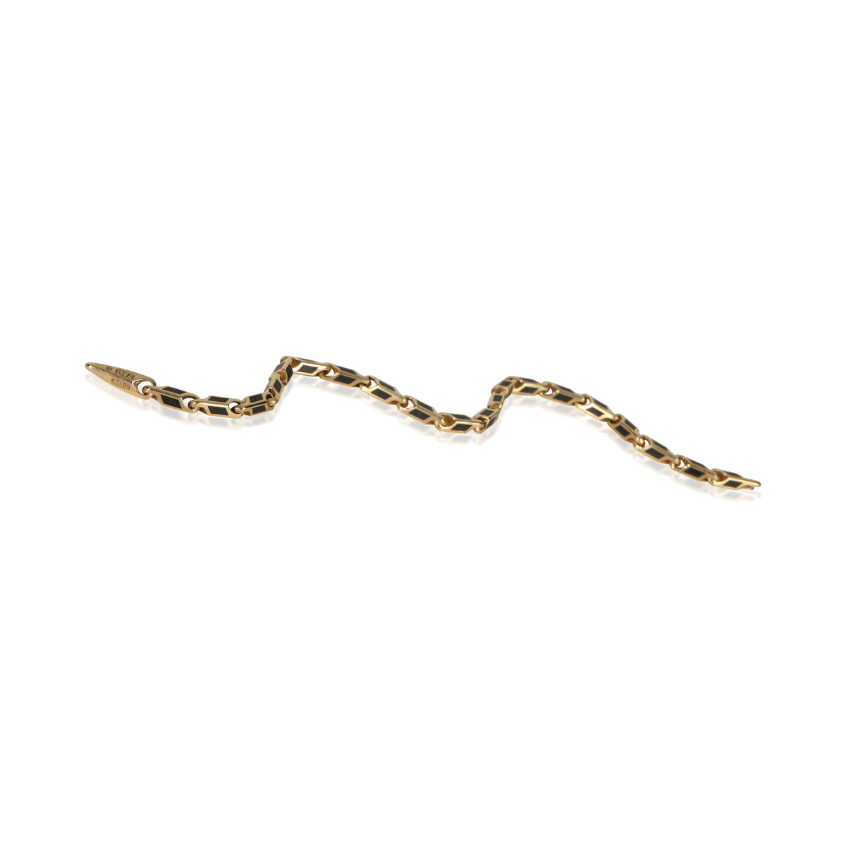 David Yurman Yellow Gold  Streamline Faceted Chain Bracelet bv