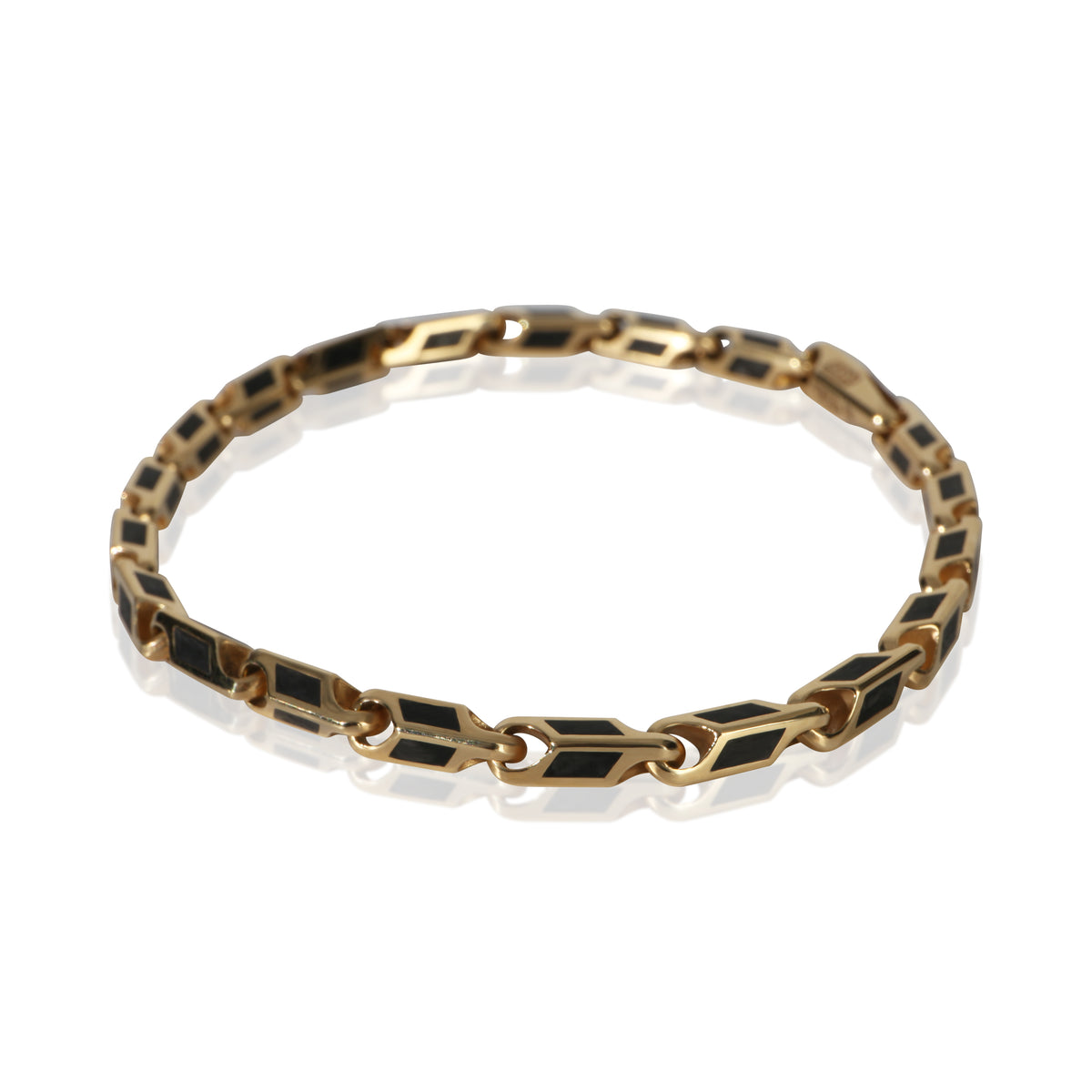 David Yurman Yellow Gold  Streamline Faceted Chain Bracelet sv