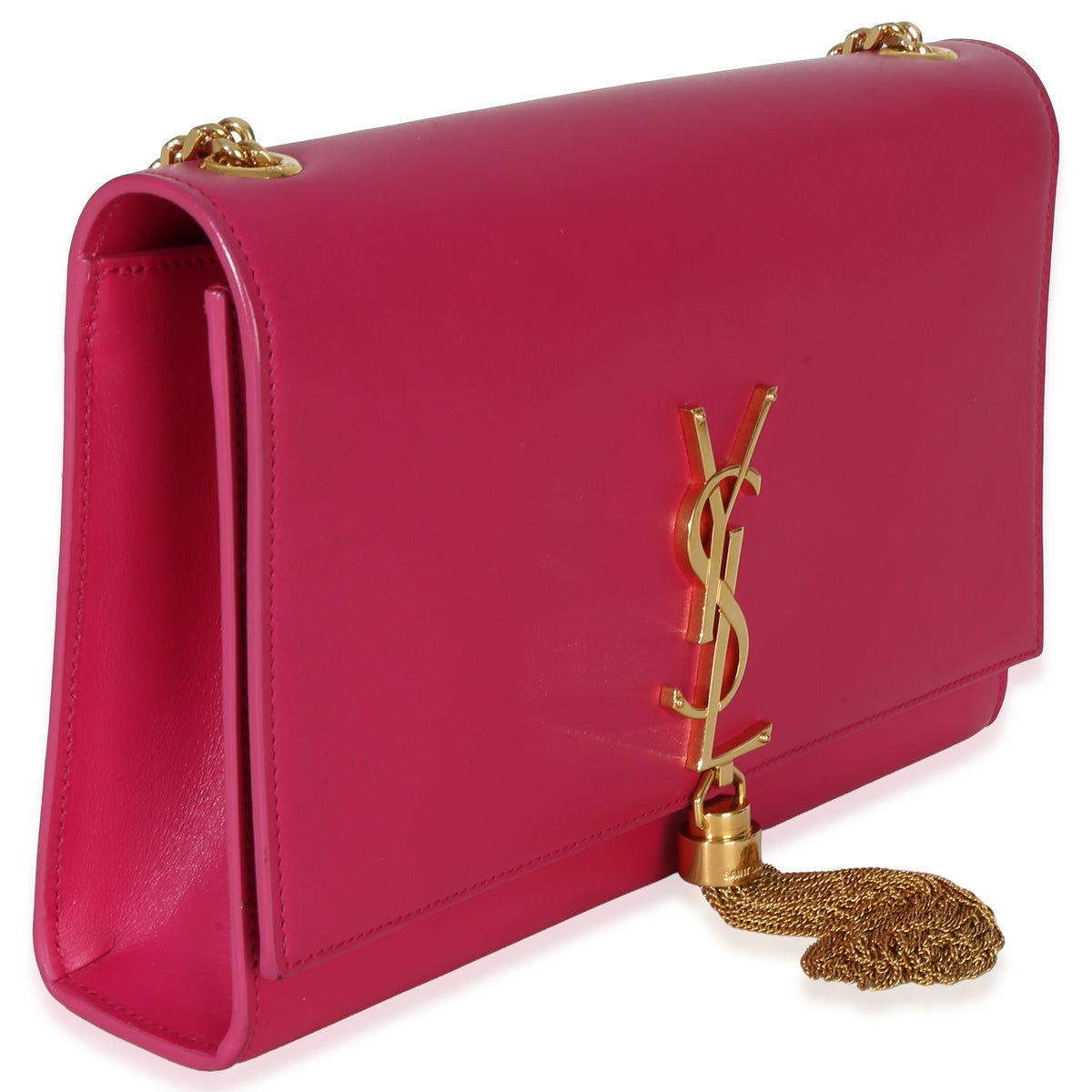 Saint Laurent Pink Smooth Calfskin Medium Kate Tassel Chain Handbag pv